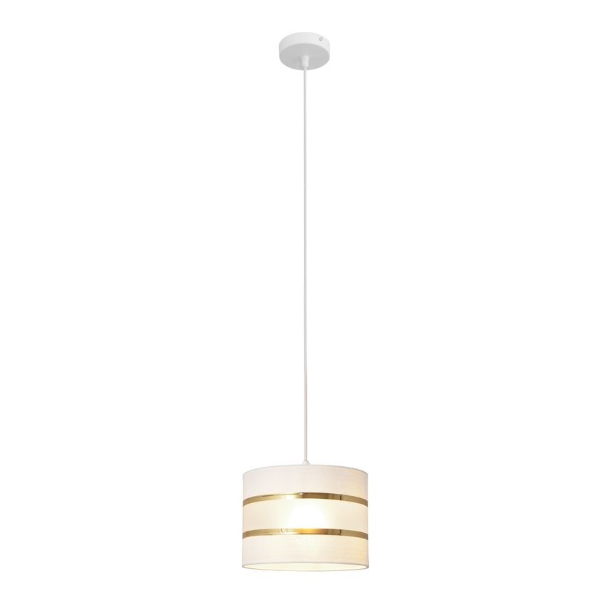 Підвісна люстра HELEN 1xE27/15W/230V діаметр 20 cm білий/золотий