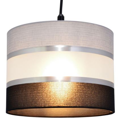 Підвісна люстра HELEN 1xE27/15W/230V діаметр 20 cm чорний/сірий/срібний