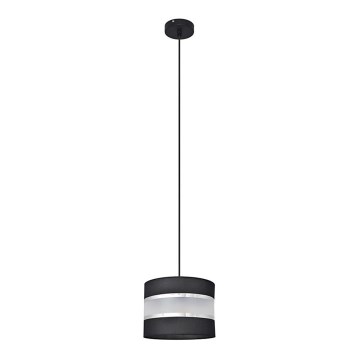 Підвісна люстра HELEN 1xE27/15W/230V діаметр 20 cm чорний/срібний