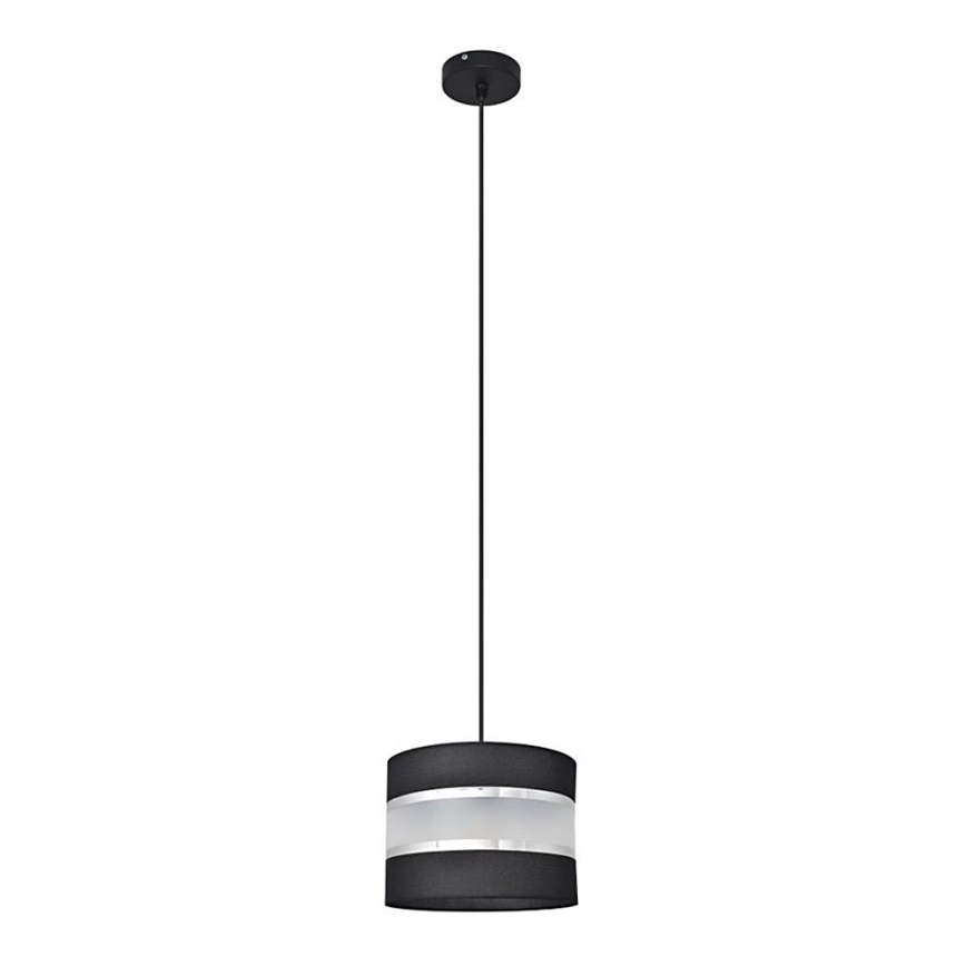 Підвісна люстра HELEN 1xE27/15W/230V діаметр 20 cm чорний/срібний