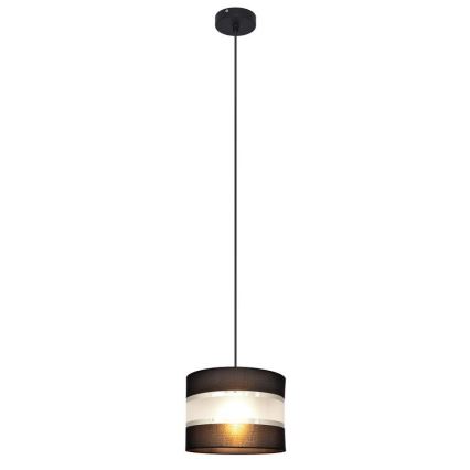 Підвісна люстра HELEN 1xE27/15W/230V діаметр 20 cm чорний/срібний