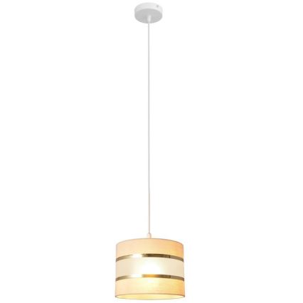 Підвісна люстра HELEN 1xE27/15W/230V діаметр 20 cm кремовий/золотий