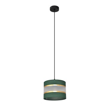 Підвісна люстра HELEN 1xE27/15W/230V діаметр 20 см зелена/золотиста