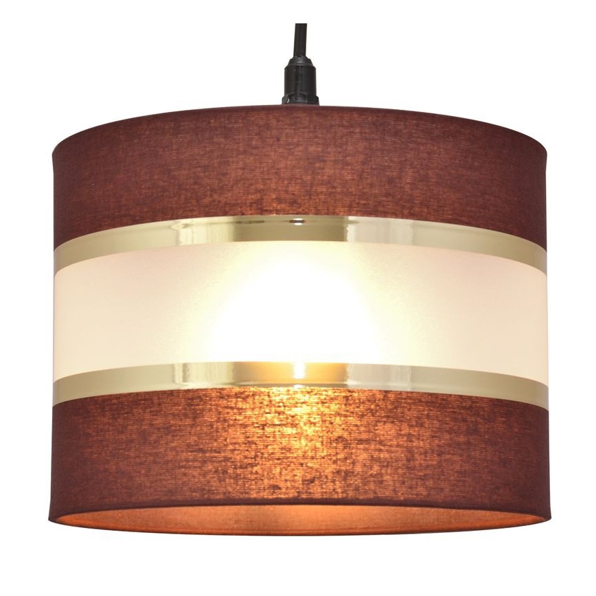Підвісна люстра HELEN 1xE27/15W/230V діаметр 20 см коричневий/чорний/золотий