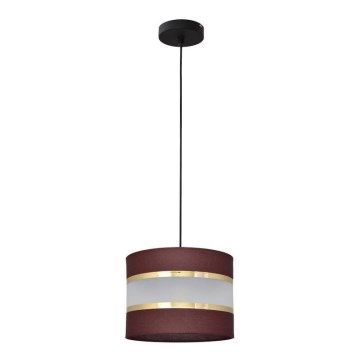 Підвісна люстра HELEN 1xE27/15W/230V діаметр 20 см коричневий/чорний/золотий