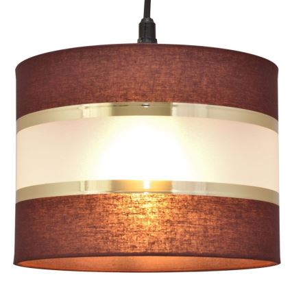 Підвісна люстра HELEN 1xE27/15W/230V діаметр 20 см коричневий/чорний/золотий