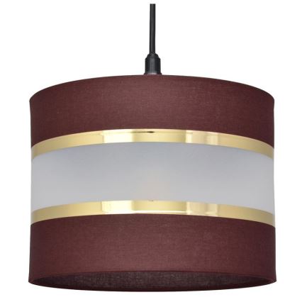 Підвісна люстра HELEN 1xE27/15W/230V діаметр 20 см коричневий/чорний/золотий