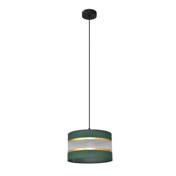 Підвісна люстра HELEN 1xE27/15W/230V діаметр 25 см зелена/золотиста