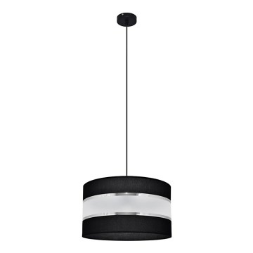 Підвісна люстра HELEN 1xE27/15W/230V діаметр 35 cm чорний/срібний