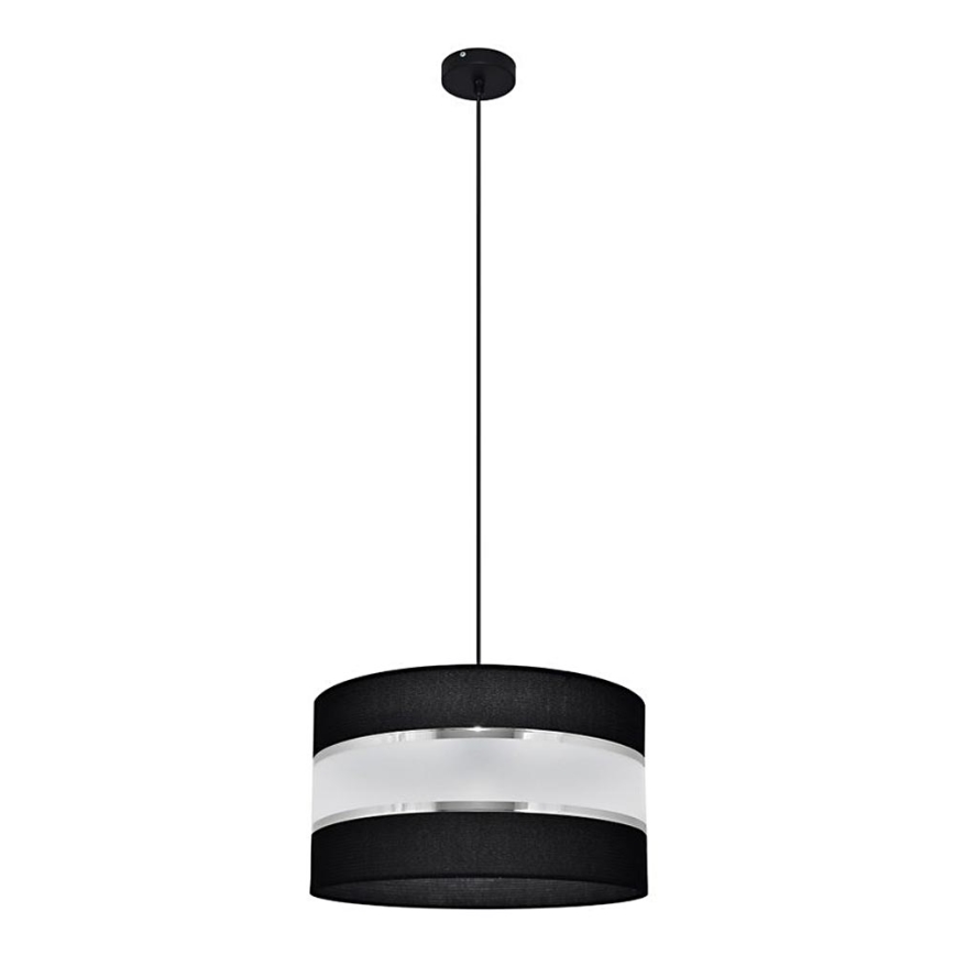 Підвісна люстра HELEN 1xE27/15W/230V діаметр 35 cm чорний/срібний