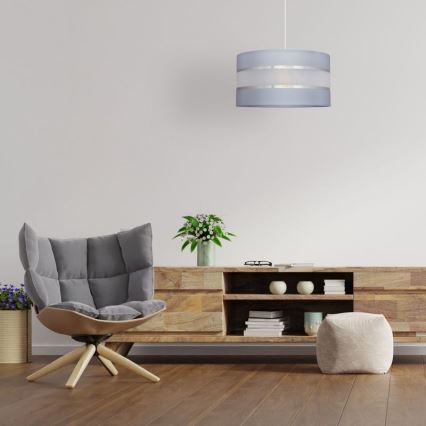 Підвісна люстра HELEN 1xE27/15W/230V діаметр 35 cm сірий/срібний