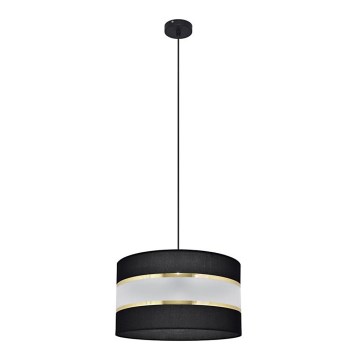 Підвісна люстра HELEN 1xE27/15W/230V діаметр 35 см чорний/золотий