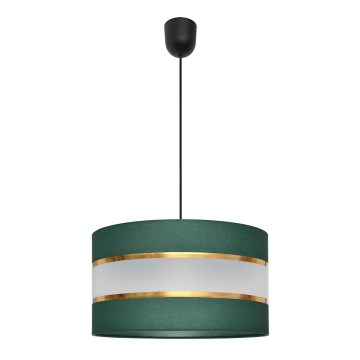 Підвісна люстра HELEN 1xE27/15W/230V діаметр 35 см зелена/золотиста