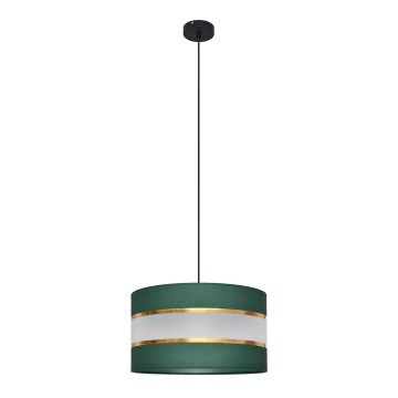 Підвісна люстра HELEN 1xE27/15W/230V діаметр 35 см зелена/золотиста