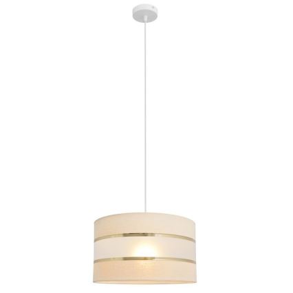 Підвісна люстра HELEN 1xE27/15W/230V діаметр 35 см кремовий/золотий