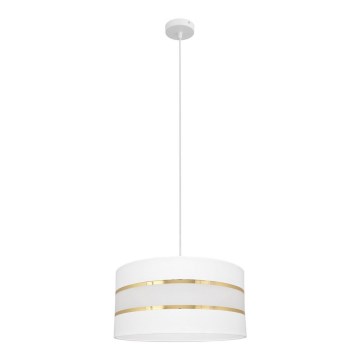 Підвісна люстра HELEN 1xE27/15W/230V діаметр 40 cm білий/золотий