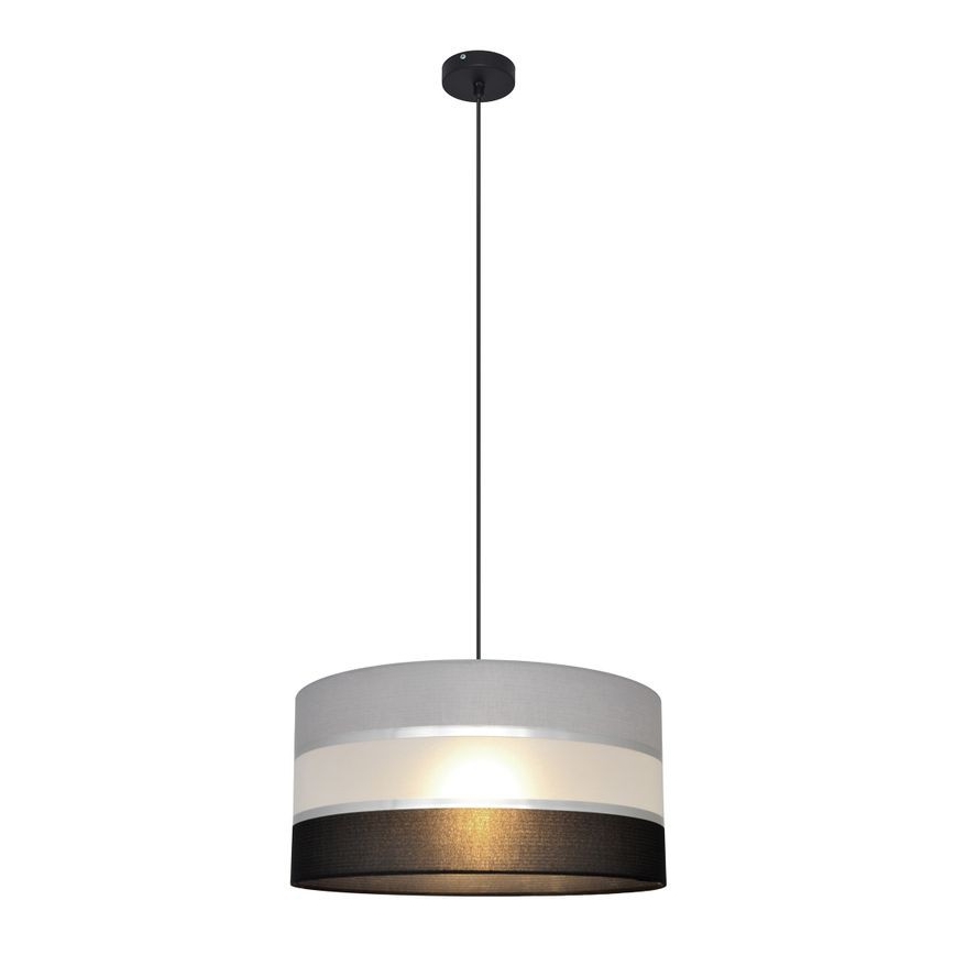 Підвісна люстра HELEN 1xE27/15W/230V діаметр 40 cm чорний/сірий/срібний