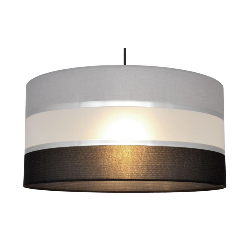 Підвісна люстра HELEN 1xE27/15W/230V діаметр 40 cm чорний/сірий/срібний