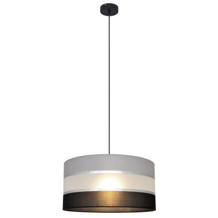 Підвісна люстра HELEN 1xE27/15W/230V діаметр 40 cm чорний/сірий/срібний