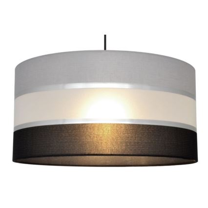 Підвісна люстра HELEN 1xE27/15W/230V діаметр 40 cm чорний/сірий/срібний