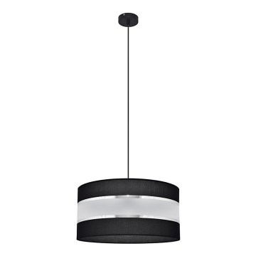 Підвісна люстра HELEN 1xE27/15W/230V діаметр 40 cm чорний/срібний
