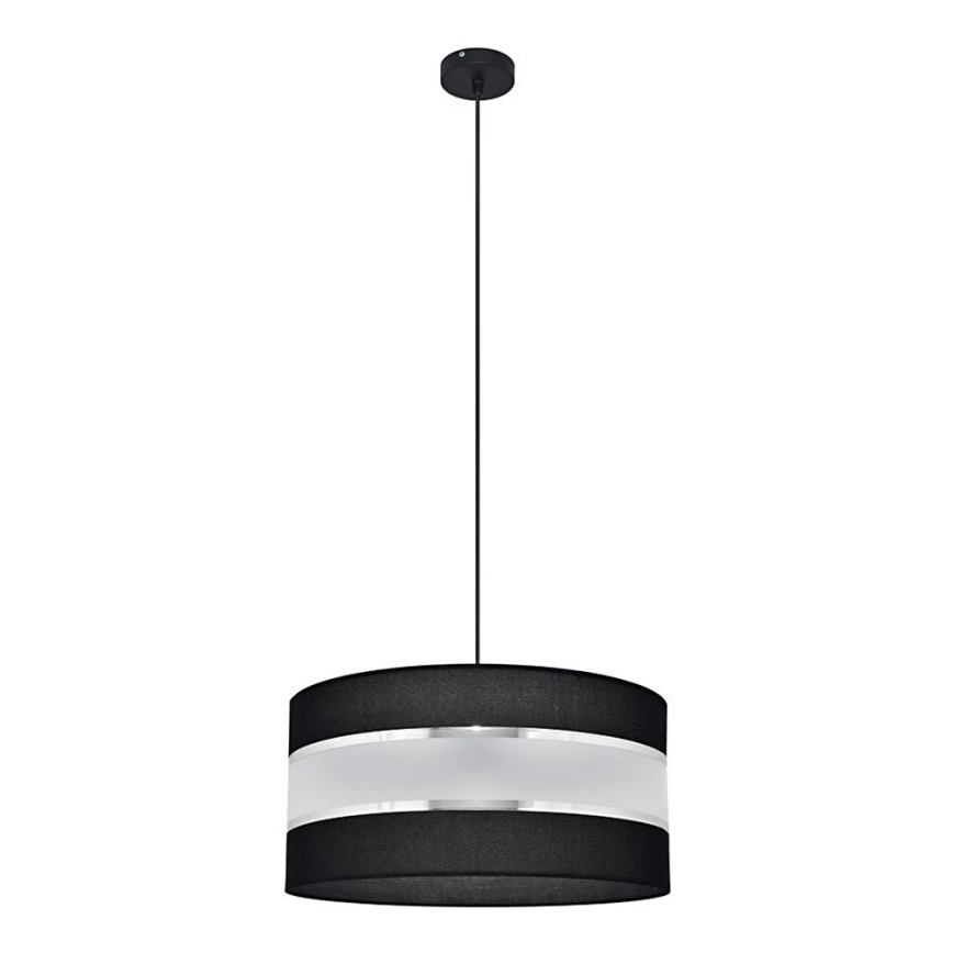 Підвісна люстра HELEN 1xE27/15W/230V діаметр 40 cm чорний/срібний