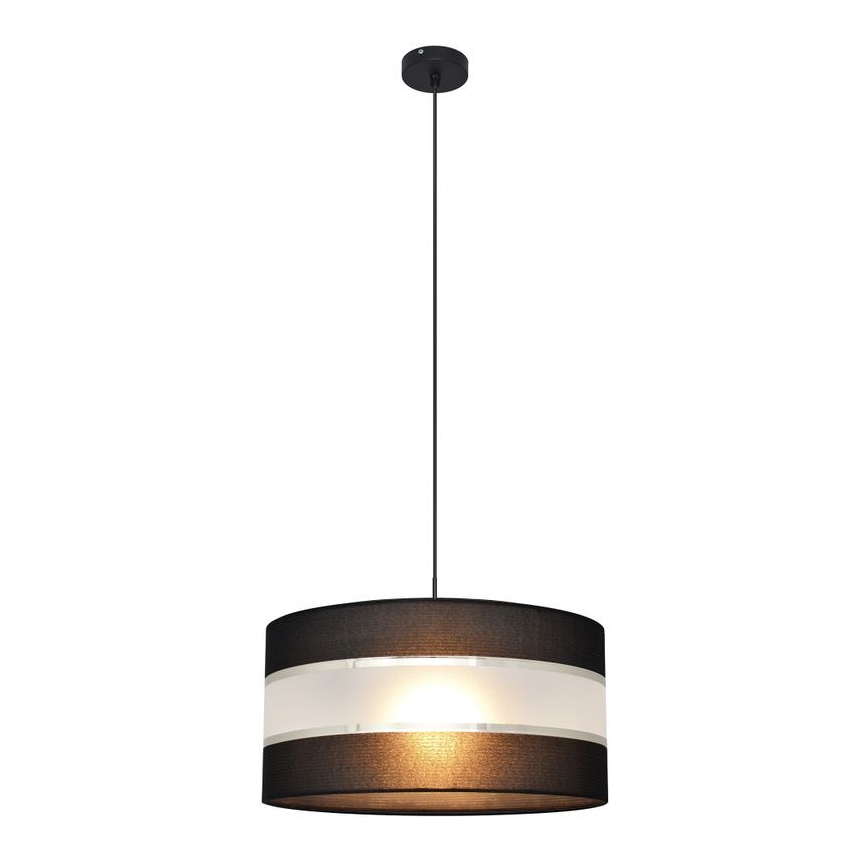 Підвісна люстра HELEN 1xE27/15W/230V діаметр 40 cm чорний/срібний