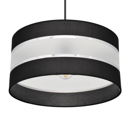 Підвісна люстра HELEN 1xE27/15W/230V діаметр 40 cm чорний/срібний