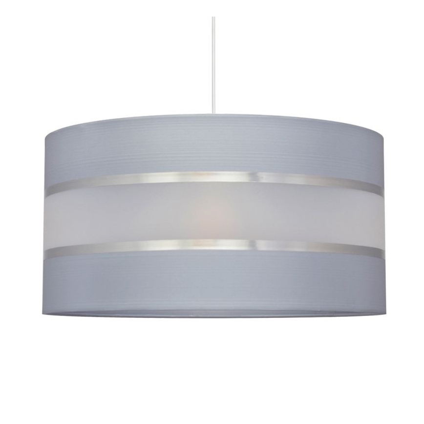 Підвісна люстра HELEN 1xE27/15W/230V діаметр 40 cm сірий/срібний