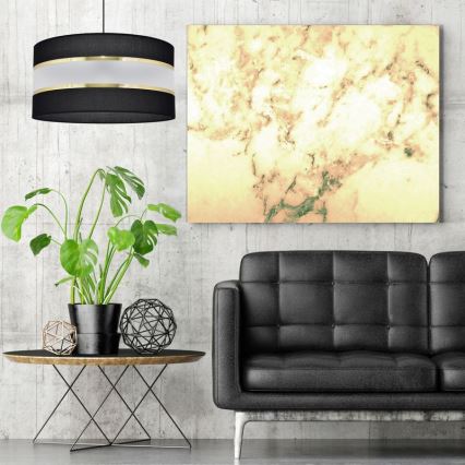 Підвісна люстра HELEN 1xE27/15W/230V діаметр 40 см чорний/золотий