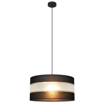 Підвісна люстра HELEN 1xE27/15W/230V діаметр 40 см чорний/золотий