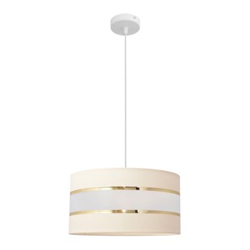 Підвісна люстра HELEN 1xE27/15W/230V діаметр 40 см кремовий/золотий
