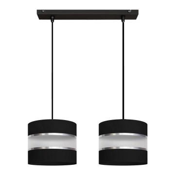 Підвісна люстра HELEN 2xE27/15W/230V чорний