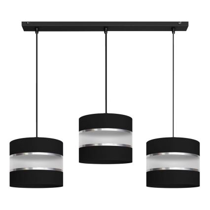 Підвісна люстра HELEN 3xE27/15W/230V чорний