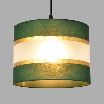 Підвісна люстра HELEN 3xE27/15W/230V зелена/золотиста