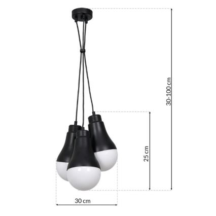 Підвісна люстра HELIOS 3xE14/40W/230V