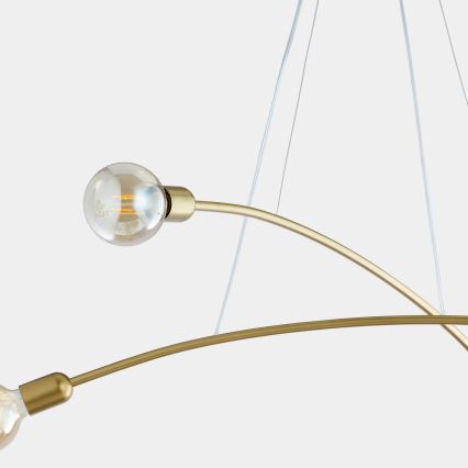 Підвісна люстра HELIX 4xE27/60W/230V золотий