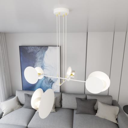 Підвісна люстра IDEA 4xE27/15W/230V білий