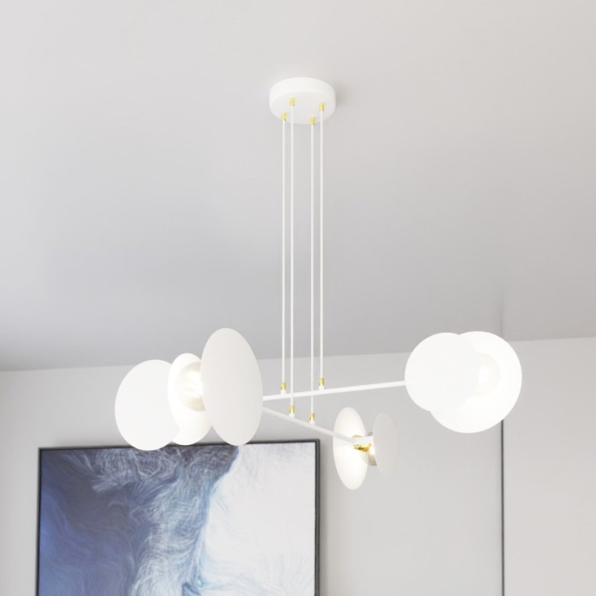 Підвісна люстра IDEA 4xE27/15W/230V білий