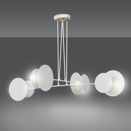 Підвісна люстра IDEA 4xE27/15W/230V білий