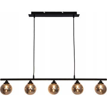 Підвісна люстра IMAGINE 5xG9/40W/230V чорний/димчастий