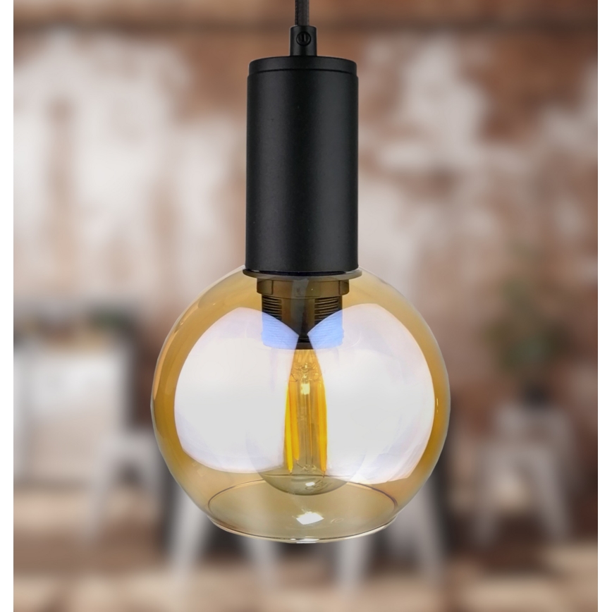 Підвісна люстра JANTAR BLACK 3xE27/60W/230V діаметр 30 см