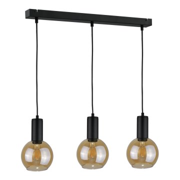 Підвісна люстра JANTAR BLACK 3xE27/60W/230V