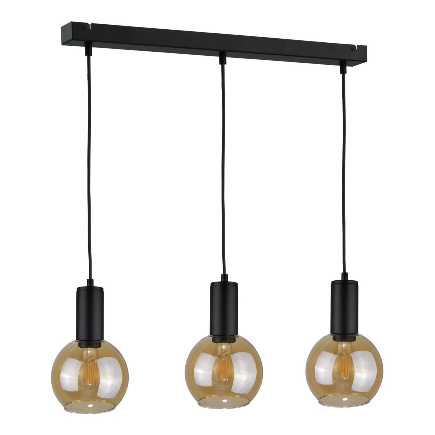Підвісна люстра JANTAR BLACK 3xE27/60W/230V