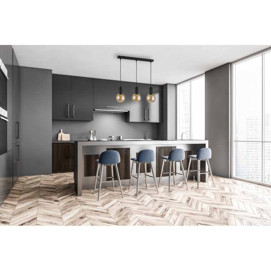 Підвісна люстра JANTAR BLACK 3xE27/60W/230V