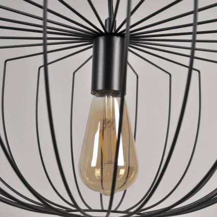 Підвісна люстра JASMINA 1xE27/20W/230V діаметр 40 см чорний