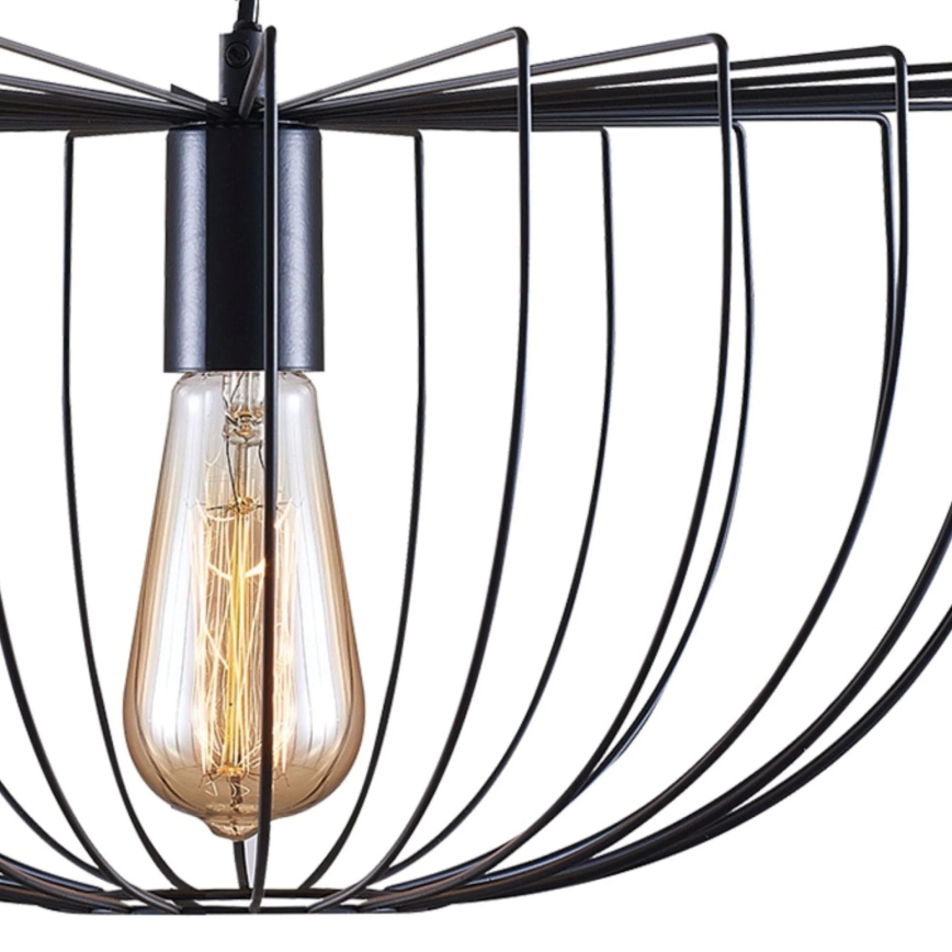 Підвісна люстра JASMINA 1xE27/20W/230V діаметр 40 см чорний