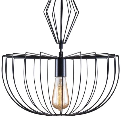 Підвісна люстра JASMINA 1xE27/20W/230V діаметр 40 см чорний