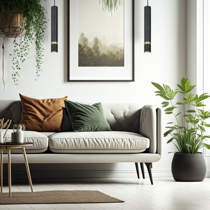 Підвісна люстра JOKER 1xGU10/25W/230V чорний/золотий