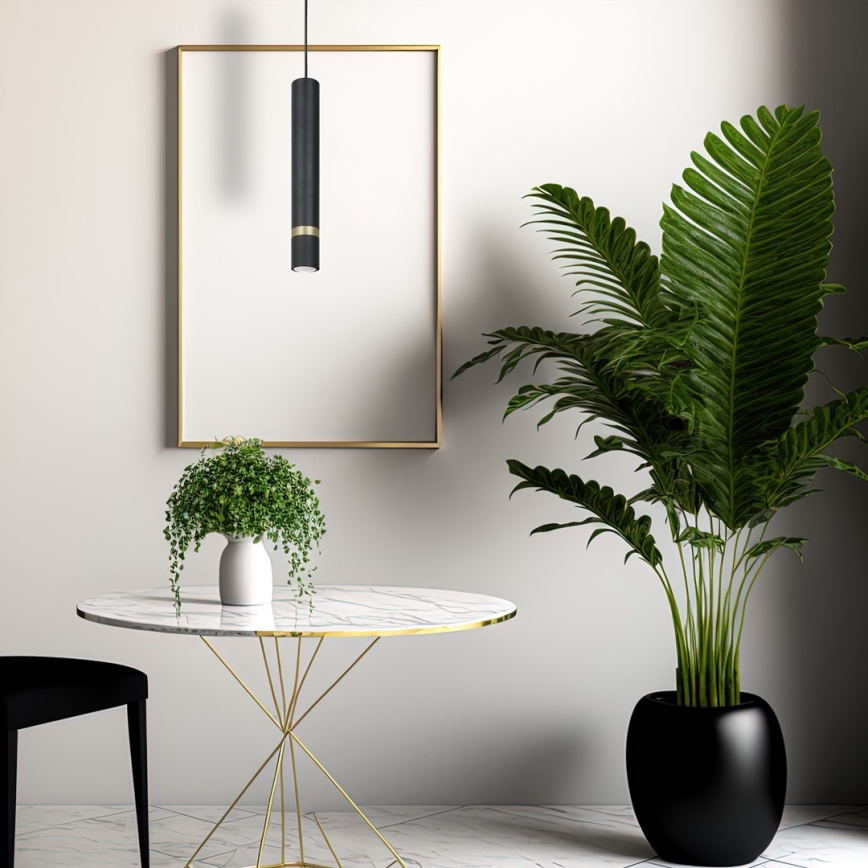 Підвісна люстра JOKER 1xGU10/25W/230V чорний/золотий